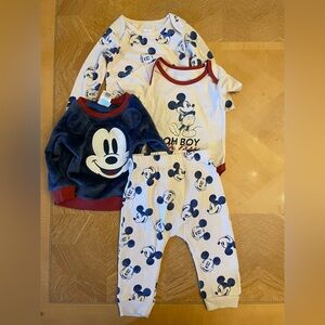 Disney Baby Blue and White Outfit 18 months